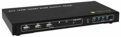 Techly 028702 HDMI KVM Switch - 4 port (1 PC - 4 Kijelző) (028702) - bestmarkt