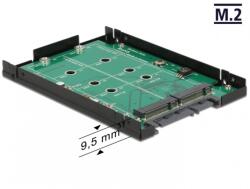 Delock Convertor SATA 22 Pini la 2 x M. 2 NGFF cu RAID, frame 2.5", Delock 62590 (62590)