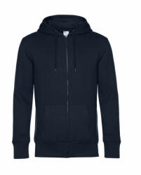 B&C Collection Férfi kapucnis hosszú ujjú pulóver B and C KING Zipped Hooded L, Sötétkék (navy)