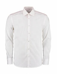 Kustom Kit Uniszex hosszú ujjú Ing Kustom Kit Slim Fit Business Shirt LS L, Fehér