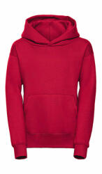 Russell Gyerek kapucnis hosszú ujjú pulóver Russell Europe Kids' Hooded Sweat L (128/7-8), Piros