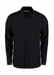 Kustom Kit Férfi hosszú ujjú Ing Kustom Kit Tailored Fit City Shirt 2XL, Fekete