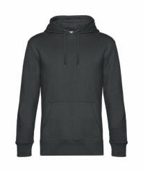 B&C Collection Uniszex kapucnis hosszú ujjú pulóver B and C KING Hooded XL, Aszfalt szürke