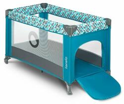 Lionelo Patut pliant, Lionelo, Stefi, Cu un nivel, Cu intrare laterala cu fermoar, 2 roti, 120x60 cm, Conform cu standardul european de securitate EN 716, Turquoise (LO-STEFI_GREEN_TURQUOISE)