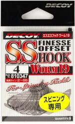 Decoy Carlige offset DECOY WORM S. S. NR. 1, NS Black, 9 buc. /plic (810378)