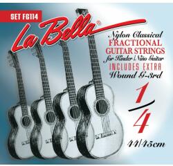 La Bella Classical Fractional Guitar - Set Corzi Chitara Clasica 1/4 (FG114)