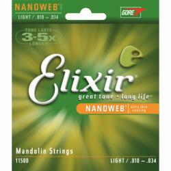 Elixir Nanoweb Mandolin Light - Set Corzi Mandolina 10-34 (3313211500)