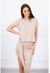 MONDO ITALIA Női aszimmetrikus ruha MI61524 beige