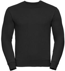 Russell Férfi pulóver hosszú ujjú Russell Europe Authentic Set-In Sweatshirt - M, Fekete