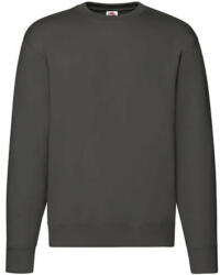 Fruit of the Loom Uniszex Pulóver Hosszú ujjú Fruit of the Loom Premium Set In Sweat - 2XL, Szénszürke