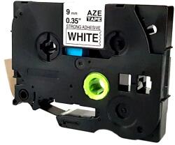 AIMO Banda laminata cu adeziv puternic compatibila Brother TZe-S221, 9 mm, negru pe alb, pentru suprafete plane si etichetare durabila (BHATZES221)