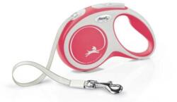 flexi New Comfort lesa automata cu banda pentru caini, rosu, marimea XS, 3 m