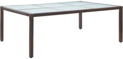 vidaXL Masă de exterior, maro, 200 x 150 x 74 cm, poliratan (46128)
