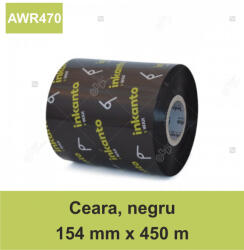 inkanto Ribon ARMOR Inkanto AWR470, ceara (wax), negru, 154mmX300M, OUT (MA30012367)