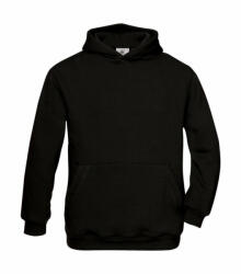 B&C Collection Gyerek kapucnis hosszú ujjú pulóver B and C Hooded/kids Sweat 3/4 (98/104), Fekete