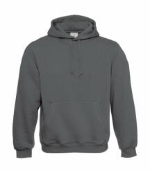 B&C Collection Férfi kapucnis hosszú ujjú pulóver B and C Hooded Sweatshirt 2XL, Acélszürke