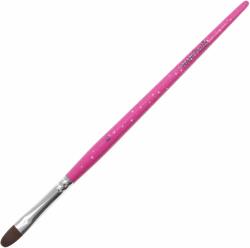 NANI Pensulă NANI pentru gel, limbă de pisică, mărimea 8 - Glitter Pink
