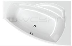 M-Acryl M-Acryl Claudia 160x105 cm aszimmetrikus akril kád kádlábbal, jobbos, 12397 (12397)