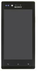 NBA001LCD097115 Sony Xperia J ST26i OEM LCD kijelző érintővel kerettel, előlap (NBA001LCD097115)