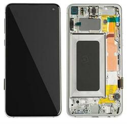  NBA001LCD097131 Samsung Galaxy S10e ezüst OEM LCD kijelző érintővel kerettel, előlap (NBA001LCD097131)