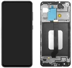 NBA001LCD097117 Samsung Galaxy A60 fekete OEM LCD kijelző érintővel kerettel, előlap (NBA001LCD097117)