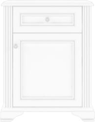 WIPMEB White 007-1 komód 1d1s havas kőris/srebr fenyő