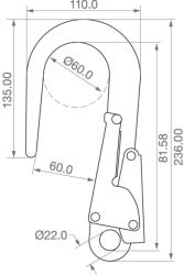 Euro Protection Toplock karabíner kettős rugózárral (71161)