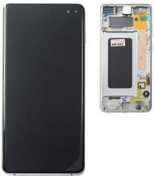  NBA001LCD097127 Samsung Galaxy S10 Plus fehér OEM LCD kijelző érintővel kerettel, előlap (NBA001LCD097127)