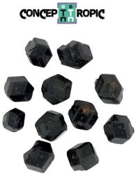 Granat Negru - Melanit Natural Brut - 7-8 x 7-8 mm - ( S ) - 1 Buc