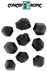 Granat Negru - Melanit Natural Brut - 11-13 x 11-13 mm - ( S ) - 1 Buc