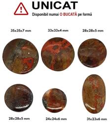 Cabochon Agata Morocco de Forma Ovala - Disc - 24-35 x 23-35 x 4-7 mm
