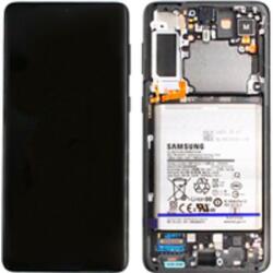 Samsung GH82-27268A Gyári Samsung Galaxy S21 Plus OLED kijelző érintővel Fekete kerettel előlap (GH82-27268A)