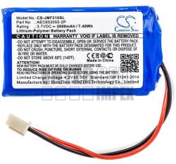 Utángyártott JBL Flip 2 2013 AEC653055-2P 3.7V 2000mAh 7.40Wh Li-polymer hordozható hangszóró akkumulátor utángyártott