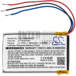 Utángyártott JBL Clip Micro 2 series FT403048P 3.7V 600mAh 2.22Wh Li-polymer hordozható hangszóró akkumulátor utángyártott