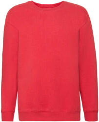 Fruit of the Loom Gyerek Pulóver Hosszú ujjú Fruit of the Loom Premium Set-In Sweat Kids - 116 (5-6), Piros