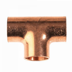 VIEGA 95130 forrasztható réz egál T-idom, 15mm (100131)