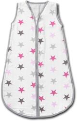 Kidizi Sac de dormit copii de vara din muselina Kidizi Pink Stars 70 cm (5949221101149)