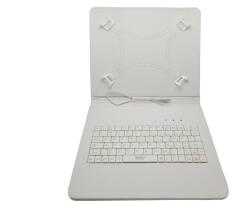MRG Husa cu Tastatura pentru Tableta 9.7 MRG L-462, Micro Usb, Model X, Alb