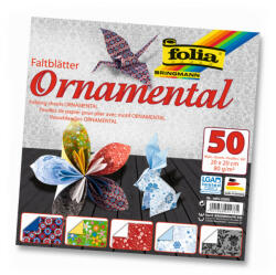 Folia origami papír"ornamental"20x20cm különféle 50 motívum (F490-2020)