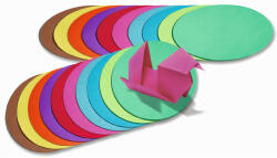 Folia origami papír kör D: 18cm 70gr 100 ív különféle (F8918-0)