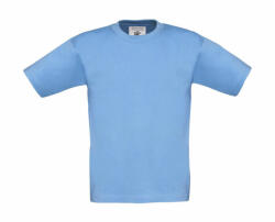 B&C Collection Csomag akciós póló (minimum 3 db) Gyerek rövid ujjú póló B and C Exact 150/kids T-Shirt 7/8 (122/128), Ég kék