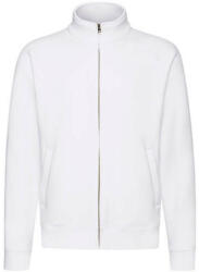 Fruit of the Loom Férfi Pulóver Hosszú ujjú Fruit of the Loom Premium Sweat Jacket - 2XL, Fehér