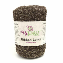 Retwisst Ribbon Lurex - Középbarna, fém szállal - 09