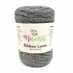 Retwisst Ribbon Lurex - Szürke, fém szállal - 06