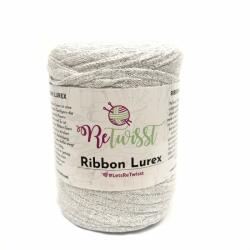 Retwisst Ribbon Lurex - Fehér, fém szállal - 01