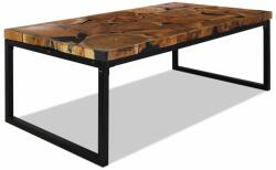 vidaXL Măsuță de cafea din tec și rășină, 110 x 60 x 40 cm (244551) Masa de cafea