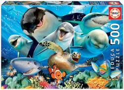 Educa Puzzle Underwater selfies Educa 500 piese cu lipici FIX puzzle de la 11 ani (EDU17647) Puzzle