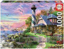 Educa Puzzle Lighthouse at Rock Bay Educa 1000 piese cu lipici Fix de la 11 ani (EDU17740)