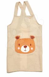 ThreadBear design Șorț pentru copii Ursul Bear Linen Cotton Apron Threadbear din bumbac moale bej de la 3-8 ani (TB4061)