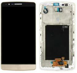 NBA001LCD098615 LG G3 arany LCD kijelző érintővel kerettel előlap (NBA001LCD098615)
